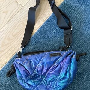 ganni Iridescent Quilted Recycled Tech Crossbody Bag